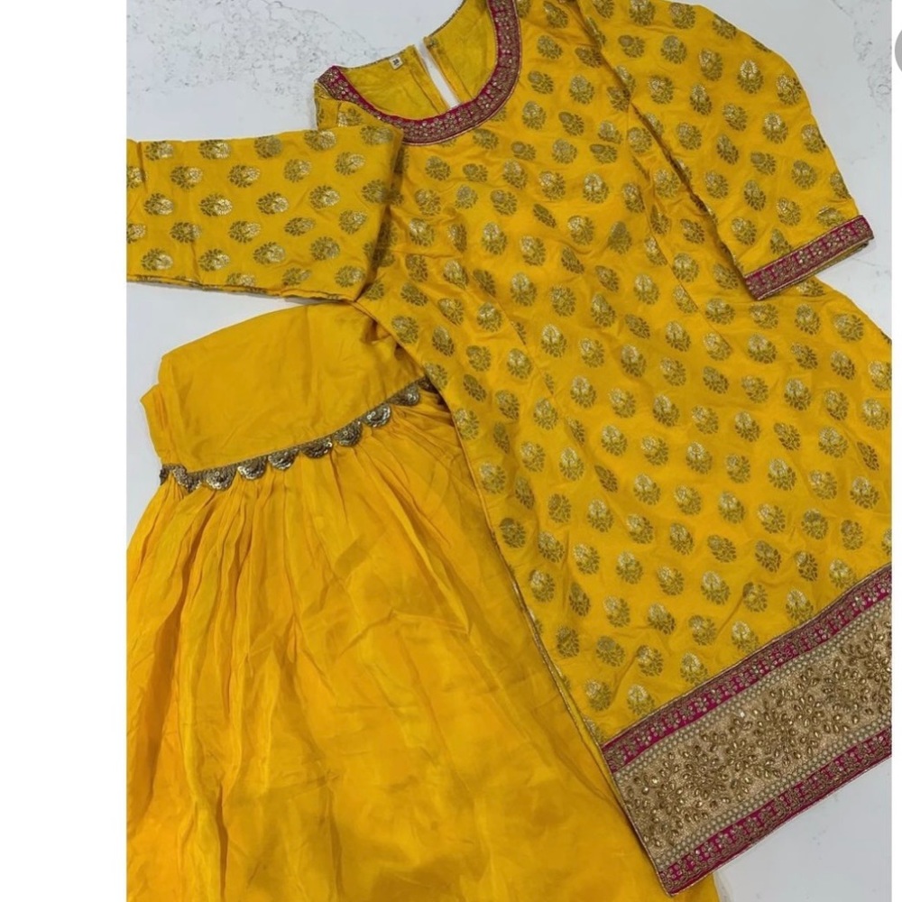 Yellow gharara suit
